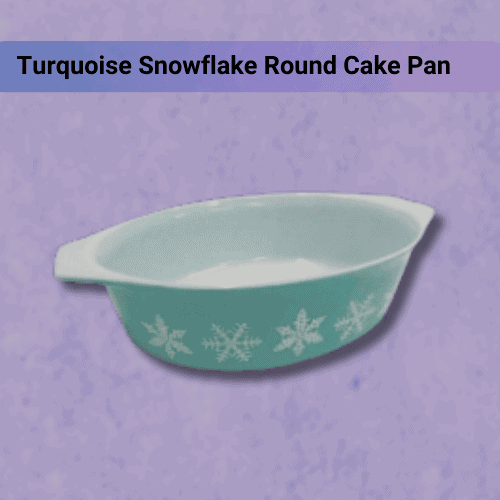 Turquoise Snowflake Round Cake Pan