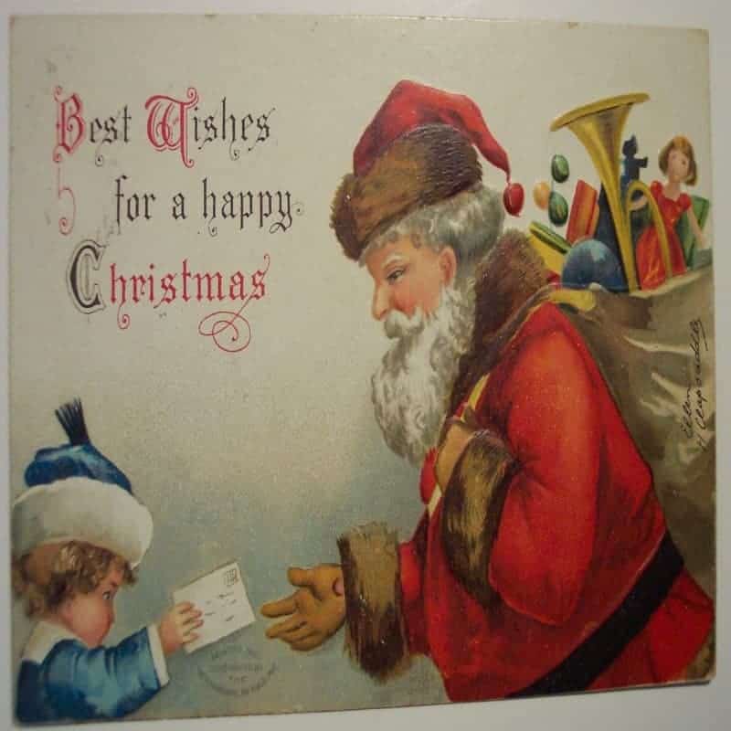 Ellen Clapsaddle Signed Christmas Postcard