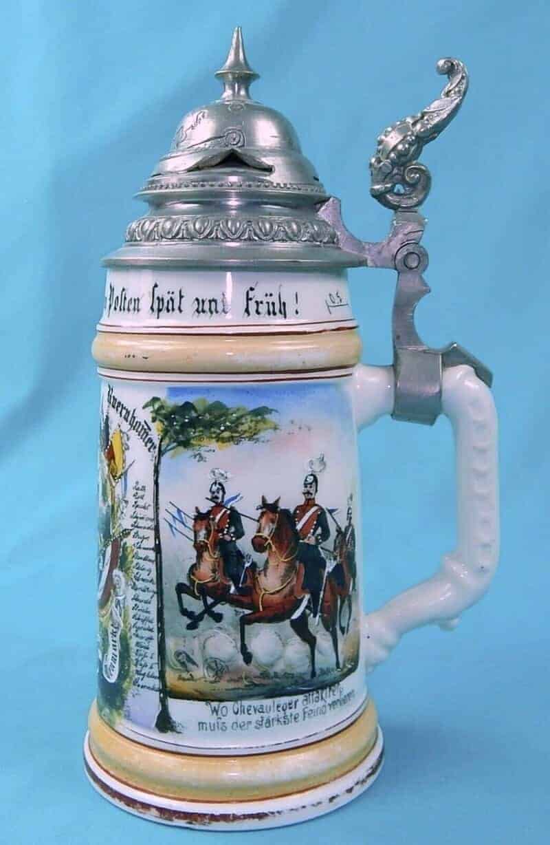 The 1920s Rein Zinn WWI Spiked Helmet Beer Stein
