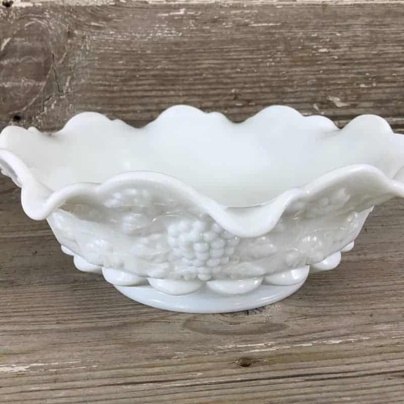 White Milk Glass Punch