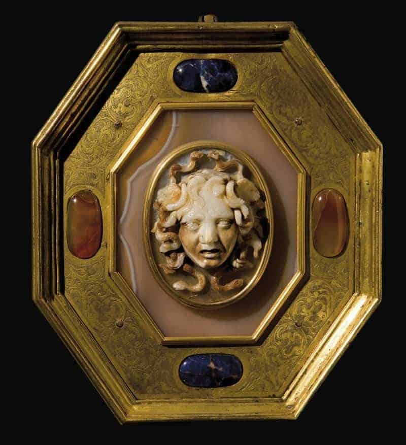 Oval Sardonia Cameo of the Head of Medusa
