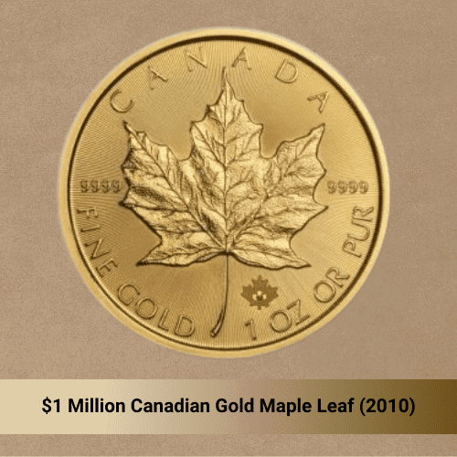 $1 Million Canadian Gold Maple Leaf (2010)