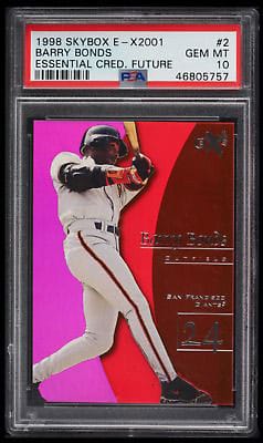 1998 Fleer Skybox EX 2001 Barry Bonds Baseball Card Editor’s notes