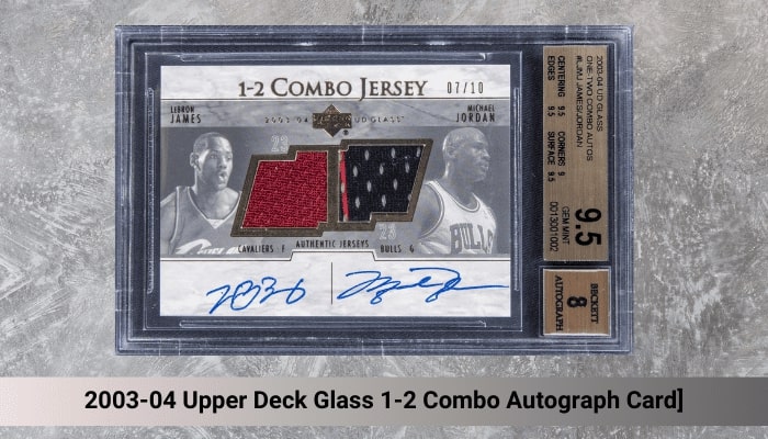2003-04 Upper Deck Glass 1-2 Combo Autograph Card