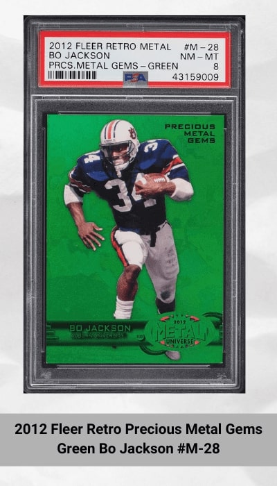 2021 Fleer Retro Precious Metal Gems Green Bo Jackson #M-28