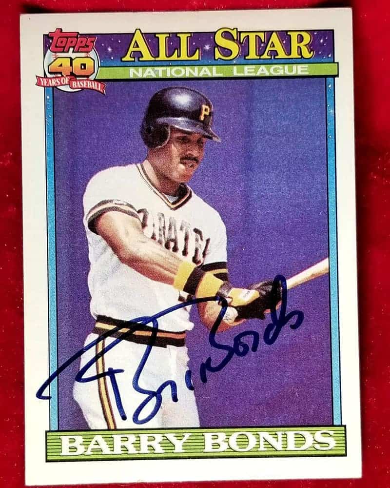 Barry Bonds 1991 Topps Desert Shield All-Star Card Editor’s notes