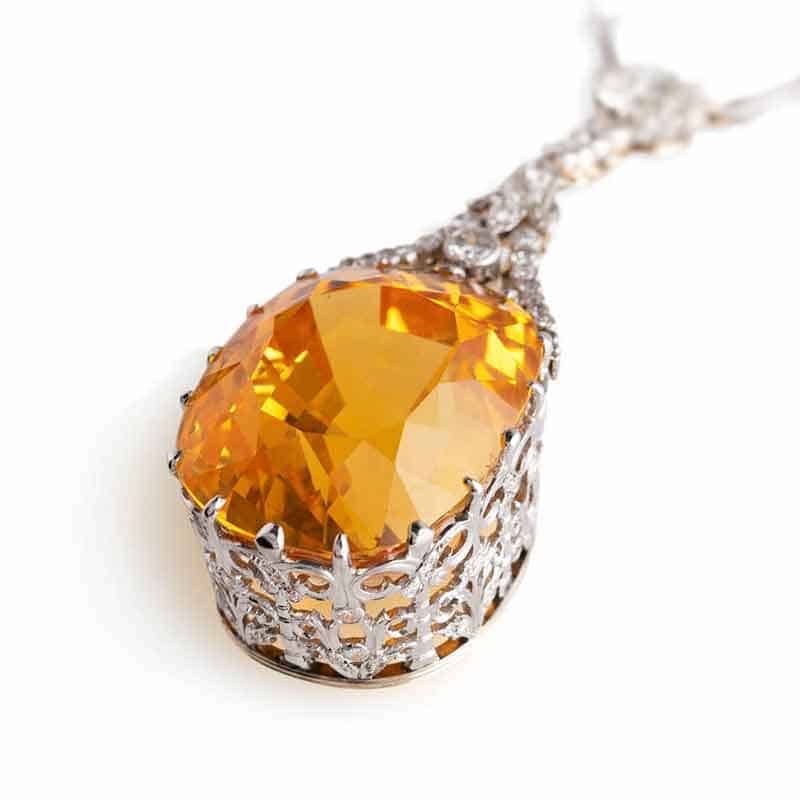 Ceylon Sapphire Pendant Necklace
