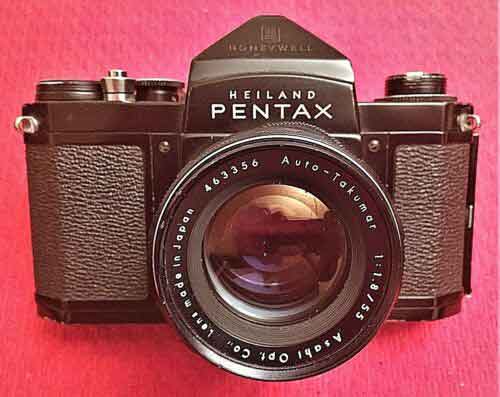 BLACK HEILAND HONEYWELL PENTAX H2 CAMERA wf/1.8 55MM AUTO - TAKUMAR LENS