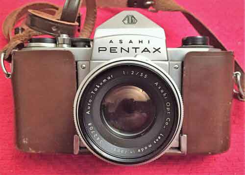 RARE ASAHI PENTAX H2 CAMERA w/f/2 55mm AUTO TAKUMAR LENS - COLLECTORS ITEM