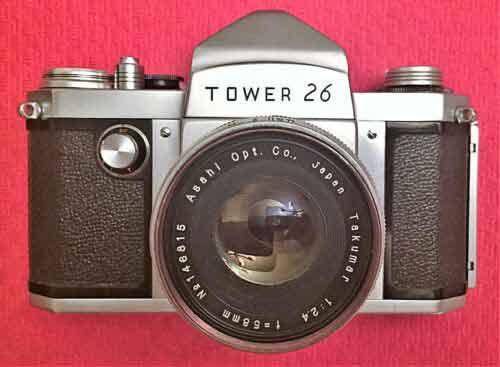 RARE ASAHI PENTAX TOWER 26 CAMERA w/ VERY RARE f/2.4 58MM TAKUMAR LENS - MINTY