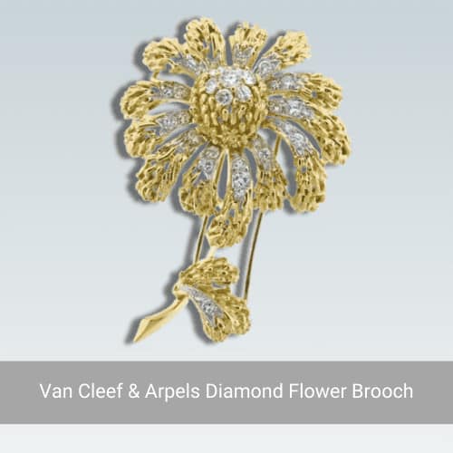 Van Cleef & Arpels Diamond Flower Brooch
