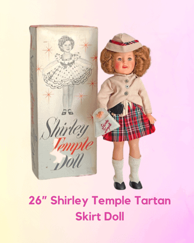 26” Shirley Temple Tartan Skirt Doll