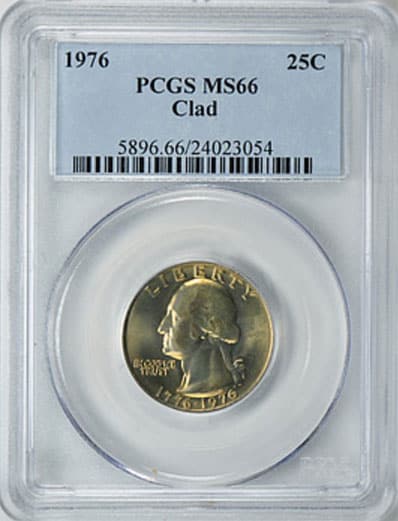 1776 To 1976 Quarter Dollar Value - 1776-1976 Washington Quarter Dollar MS66