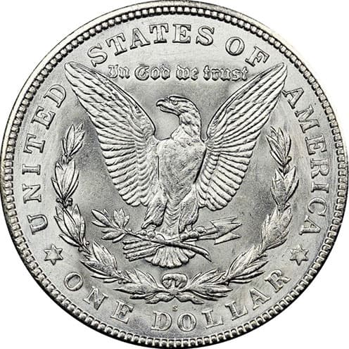 The 1921 Morgan Silver Dollar - The reverse of the coin