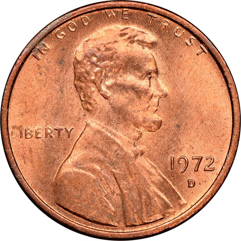 The 1972 Memorial Lincoln Penny - D Mint Mark (Minted in Denver)
