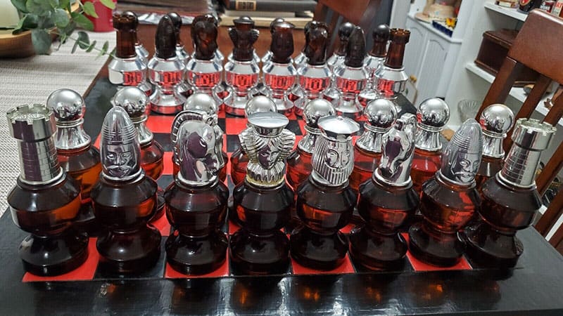 Most Valuable Avon Bottles - Avon Chess Set and Board Cologne Bottles