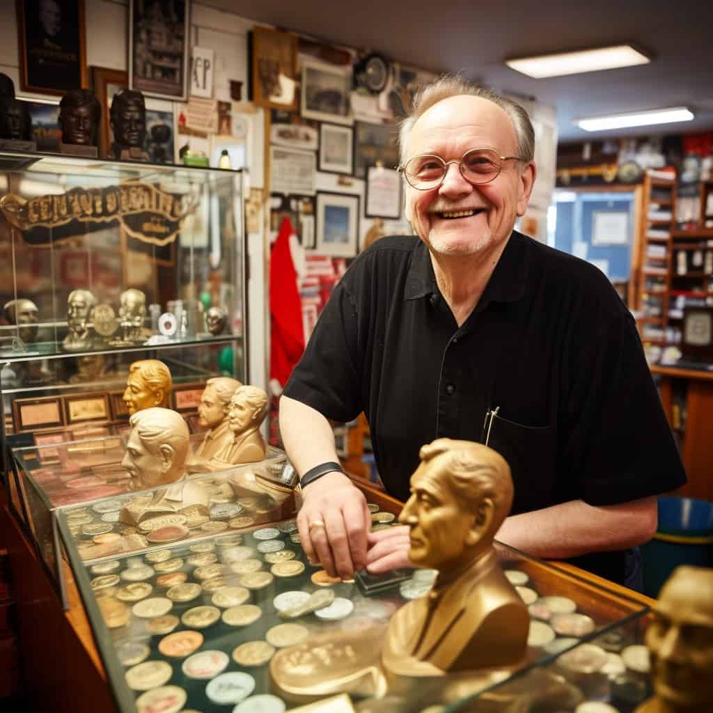 coin shop owner