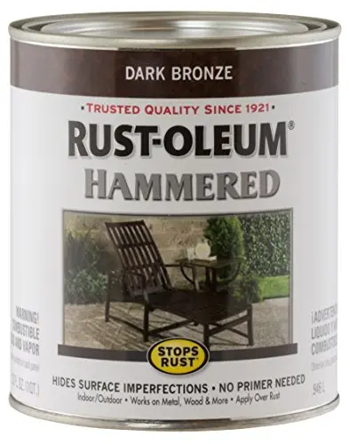 Rust-Oleum hammered finish paint can in dark bronze