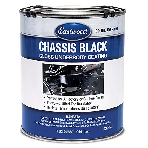 Eastwood Chassis Black High Gloss quart can with brush