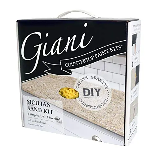 Giani Granite Countertop Paint Kit in Sicilian Sand with sponge for application