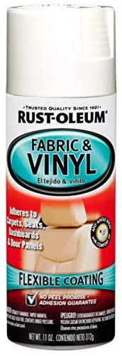 Rust-Oleum Fabric and Vinyl Spray Paint can in Gloss White