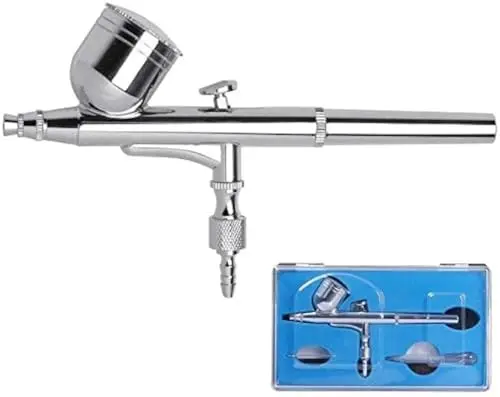 GotHobby silver dual-action airbrush kit with case