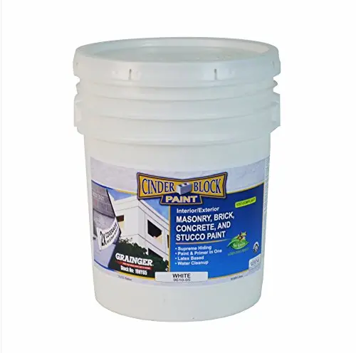 RAE Masonry & Stucco Paint in a white five-gallon pail