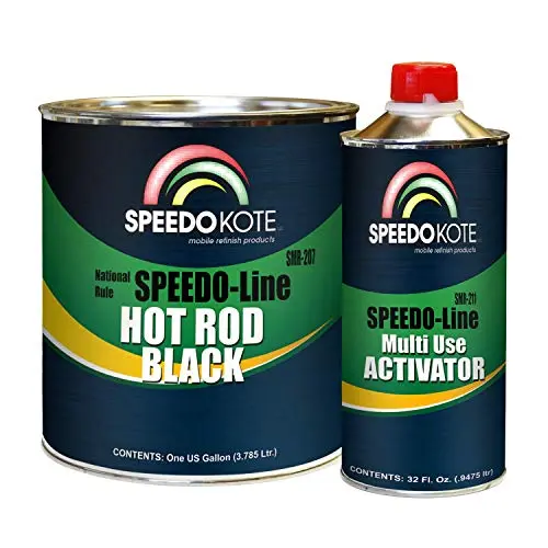 Speedokote Hot Rod Black Paint gallon kit with activator