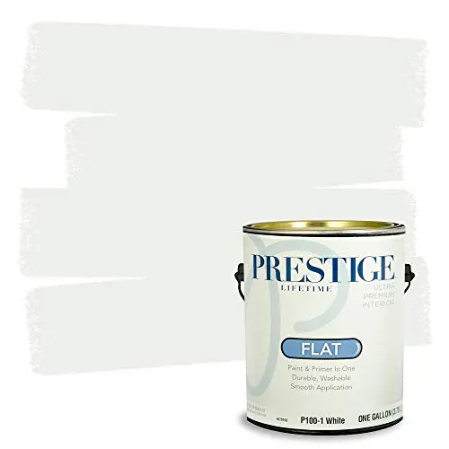 PRESTIGE Paints Interior Paint and Primer in One, 1 Gallon, Flat, White
