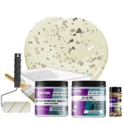 BEYOND PAINT Countertop Makeover Refinishing Kit with flecks and tools