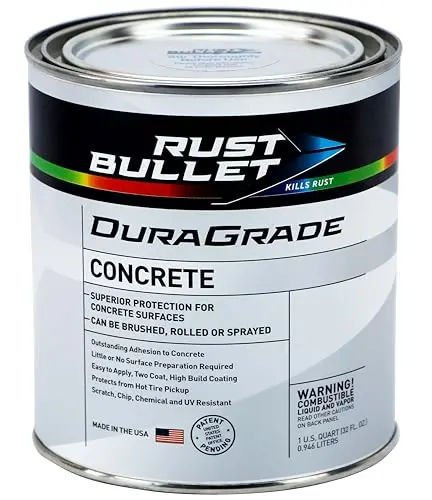 RUST BULLET DuraGrade Concrete Coating one-quart can in orange