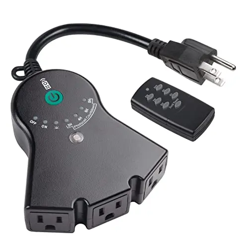 BN-LINK outdoor timer with three outlets and a remote control