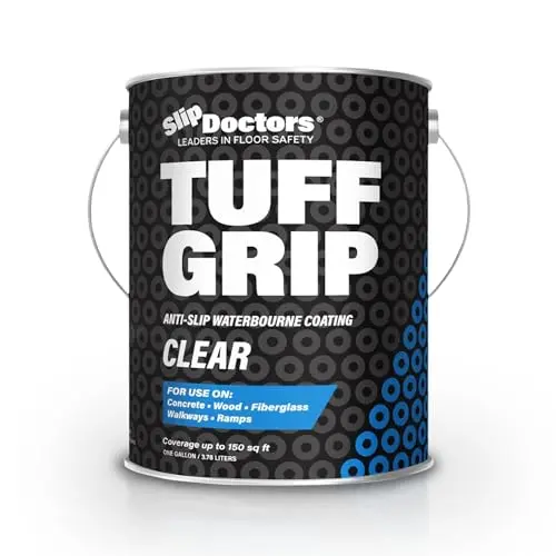 Tuff Grip Clear Non-Skid Paint gallon can with clear finish
