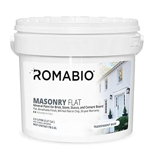 Romabio Masonry Flat paint can in Navy Steel color