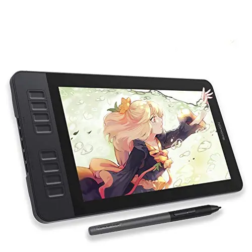 GAOMON PD1161 screen drawing tablet showing a digital artwork
