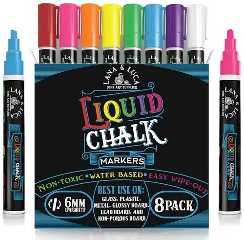 LANA & LUCA Bold Color Liquid Chalk Markers set