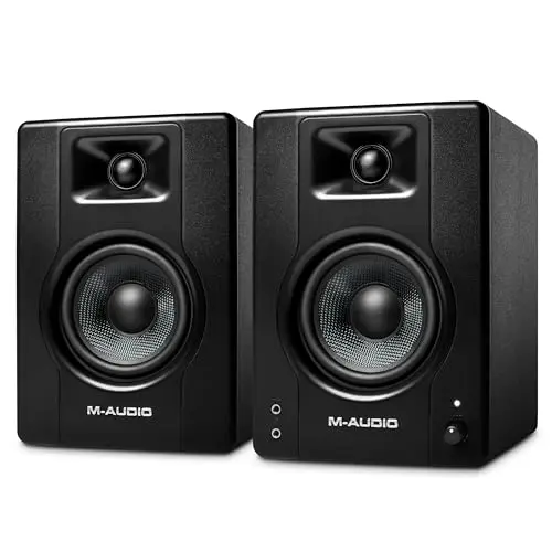 M-AUDIO BX4 studio monitor pair with kevlar woofers