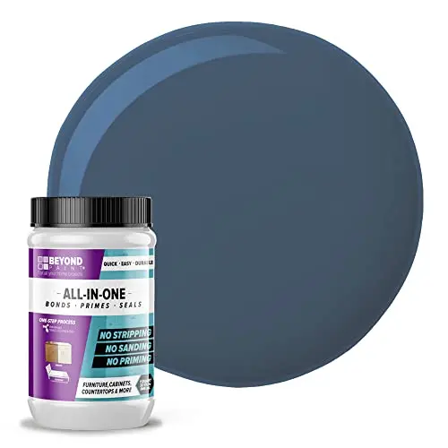 Beyond Paint All-in-One Refinishing Paint quart can in Deep Blue color