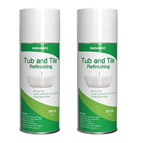 NADAMOO white bathtub and tile refinishing spray paint two-pack kit