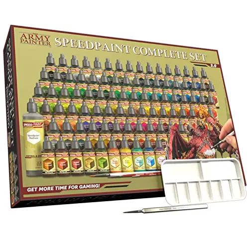 The Army Painter Speedpaint 2.0 Complete Set Combo box with 90 bottles and brushes