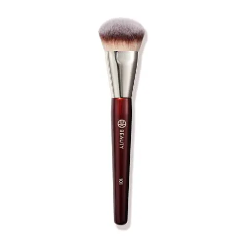 BK Beauty 101 Contoured Foundation Brush shown against clean skin background