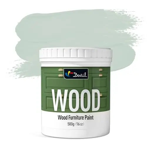 DWIL Furniture Paint kit including paint, roller, brush, and masking supplies