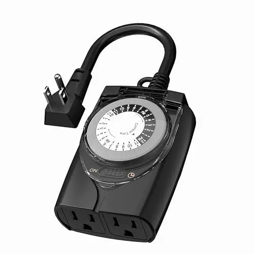 HBN outdoor mechanical timer with a transparent cover