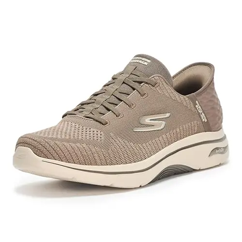 Skechers Arch Fit 2.0 walking shoe in taupe color