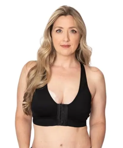 AnaOno front closure light compression bra in black