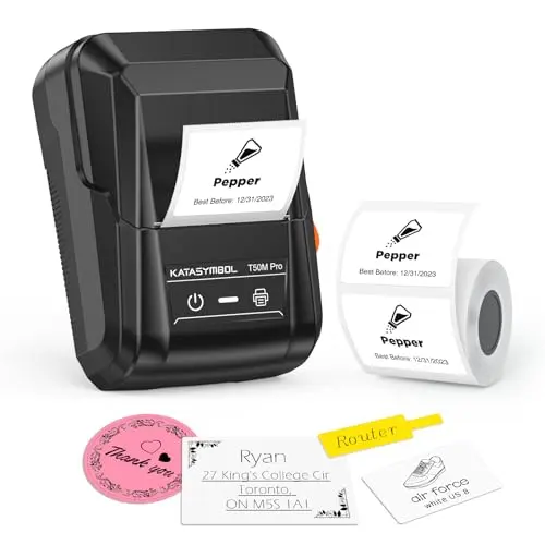 SUPVAN T50M Pro Bluetooth label maker machine in black