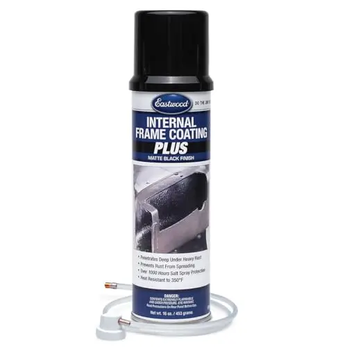 Eastwood Internal Frame Coating Plus aerosol can with extension tube