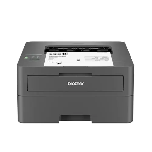 Brother HL-L2405W compact black wireless monochrome laser printer on a desk