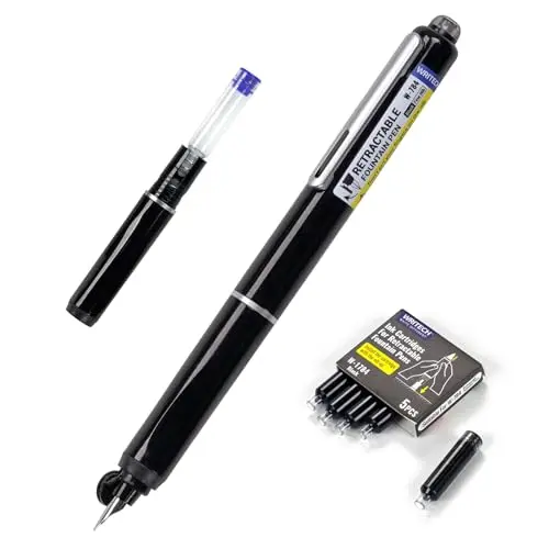 WRITECH retractable click fountain pen with fine nib