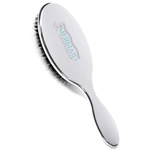 Mermaid Extension Care multicolor boar bristle brush